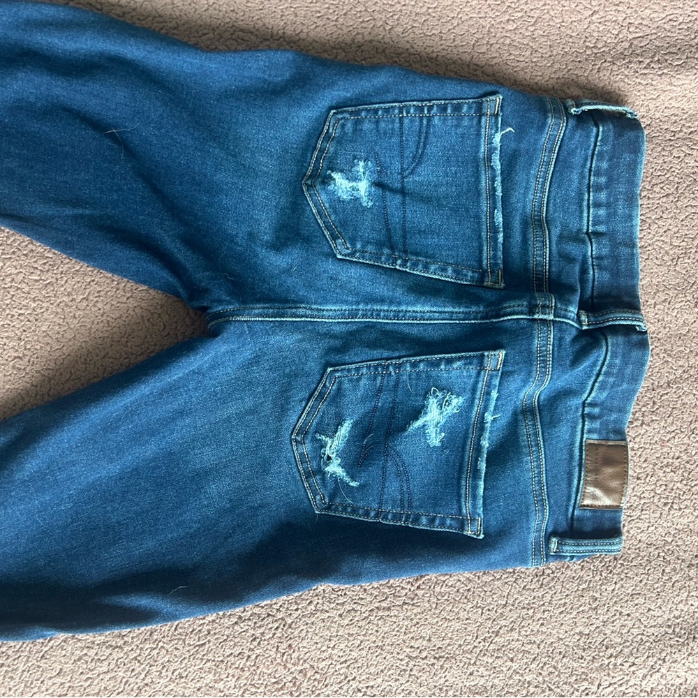 Distressed High Rise Jegging - Picture 2 of 2